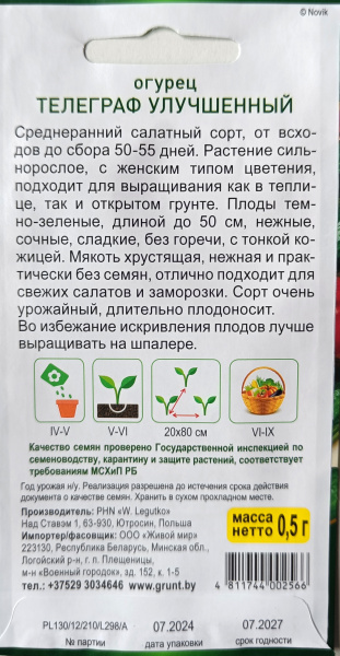 Огурец Телеграф улучшенный